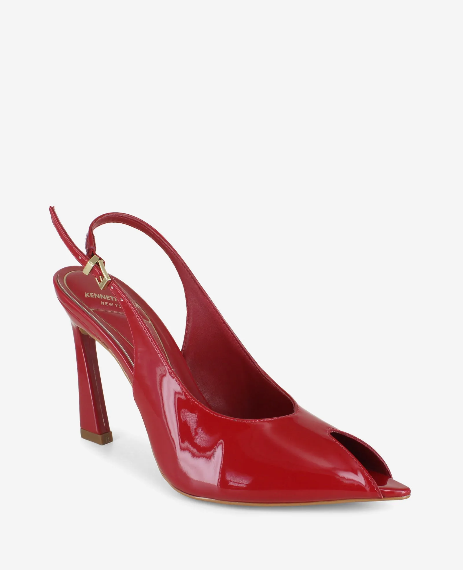 Priya Patent Peep-Toe Slingback Heel sold by Kenneth Cole product image thumbnail 2