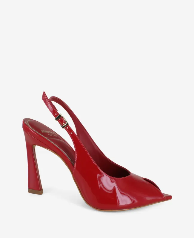 Priya Patent Peep-Toe Slingback Heel sold by Kenneth Cole