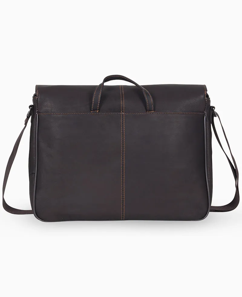 Columbian Leather Crossbody 15.6-Inch Laptop & Tablet Messenger Bag sold by Kenneth Cole product image thumbnail 3