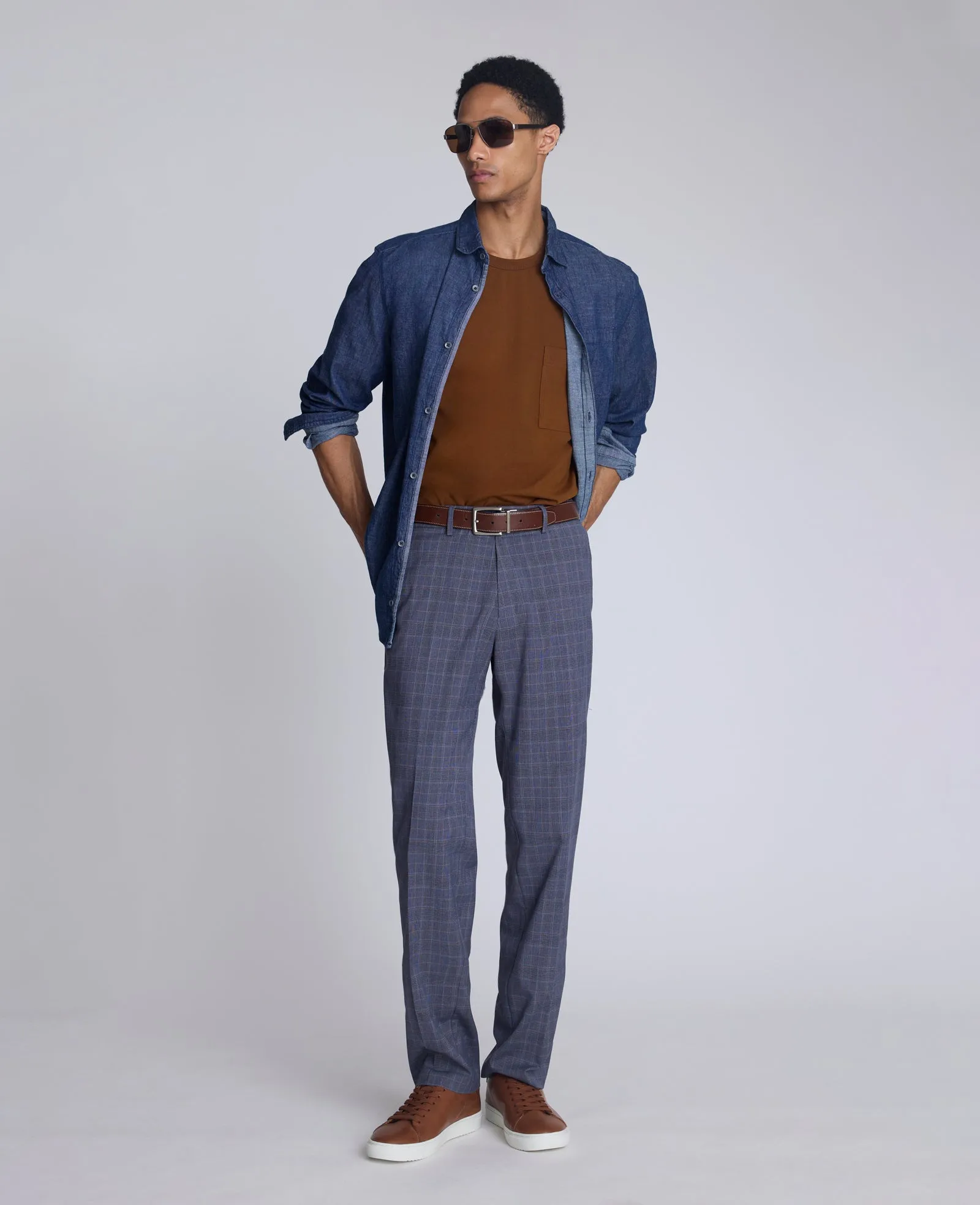 Slim Fit Prince of Wales Plaid Dress Pant sold by Kenneth Cole product image thumbnail 4