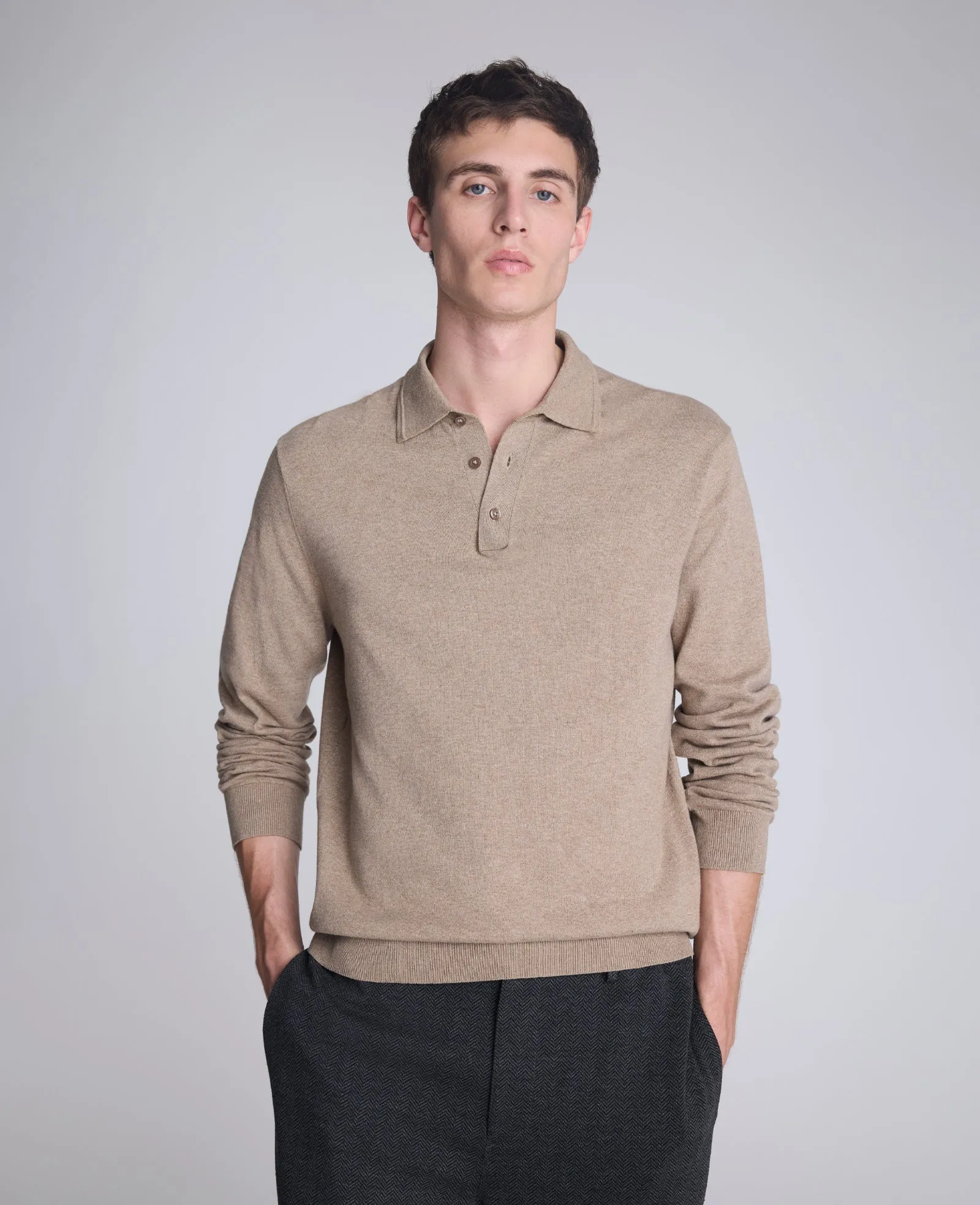 Long Sleeve Button Sweater Polo sold by Kenneth Cole product image thumbnail 5