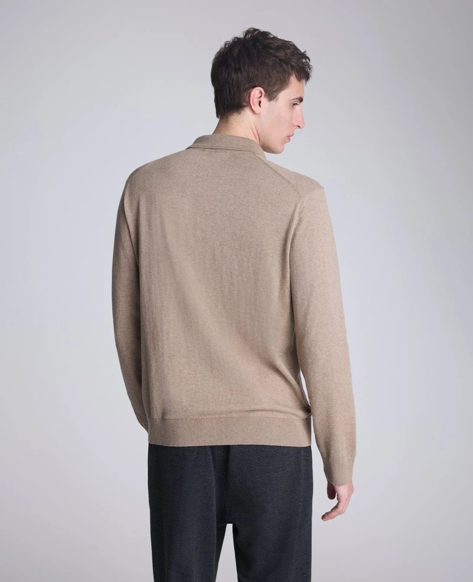 Long Sleeve Button Sweater Polo sold by Kenneth Cole product image thumbnail 3