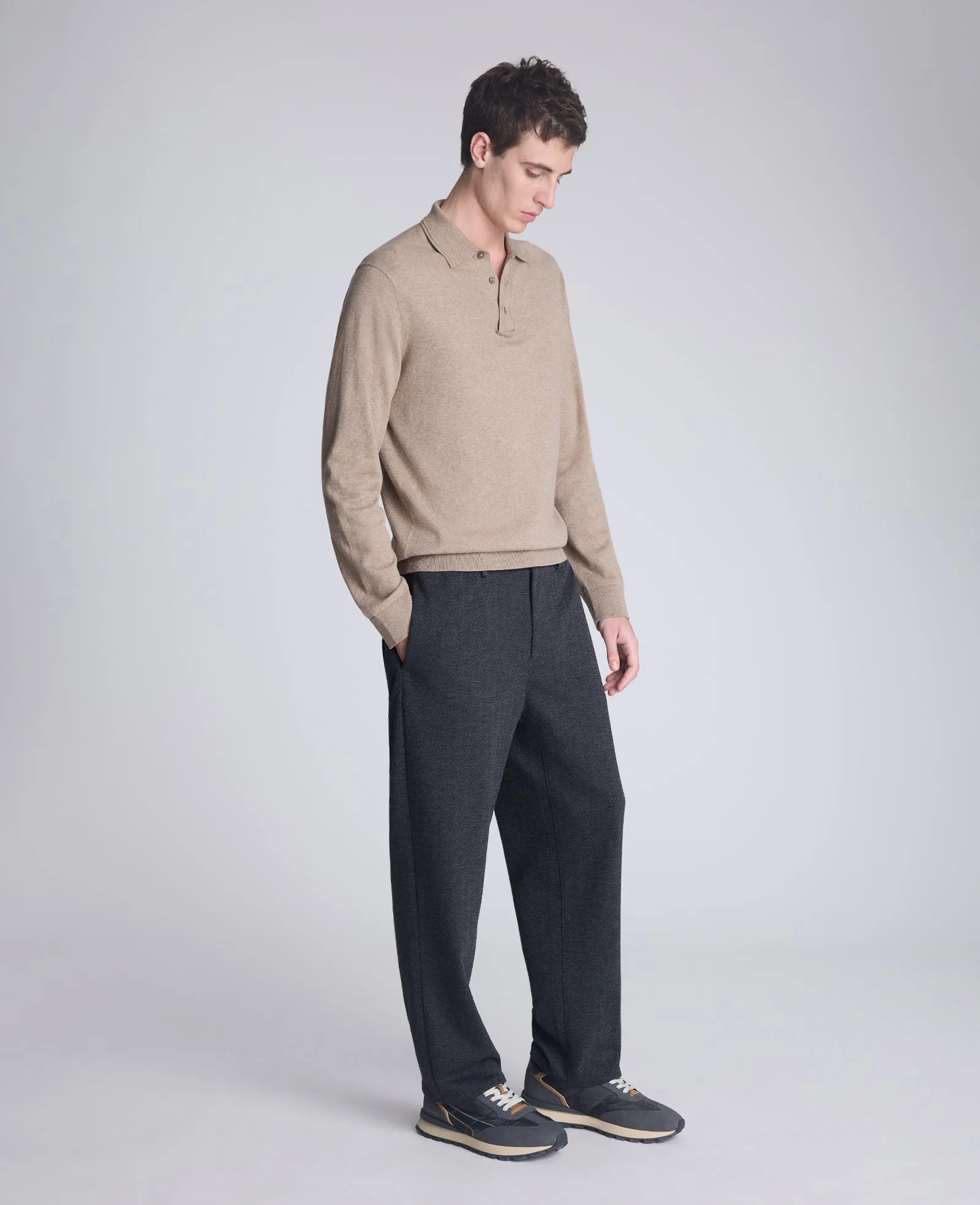 Long Sleeve Button Sweater Polo sold by Kenneth Cole product image thumbnail 2