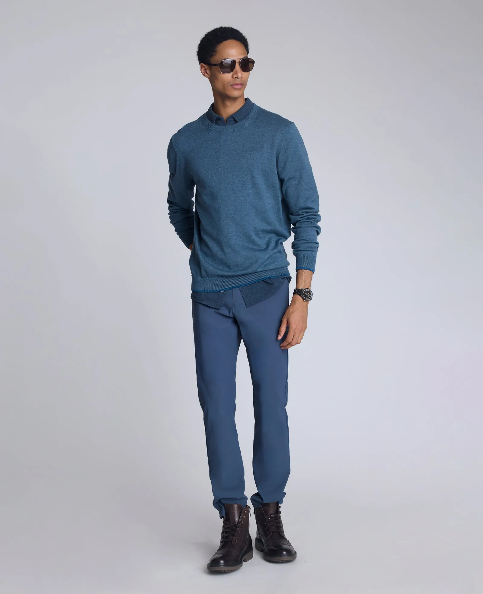 Crewneck Sweater with Tipping Details sold by Kenneth Cole product image thumbnail 3