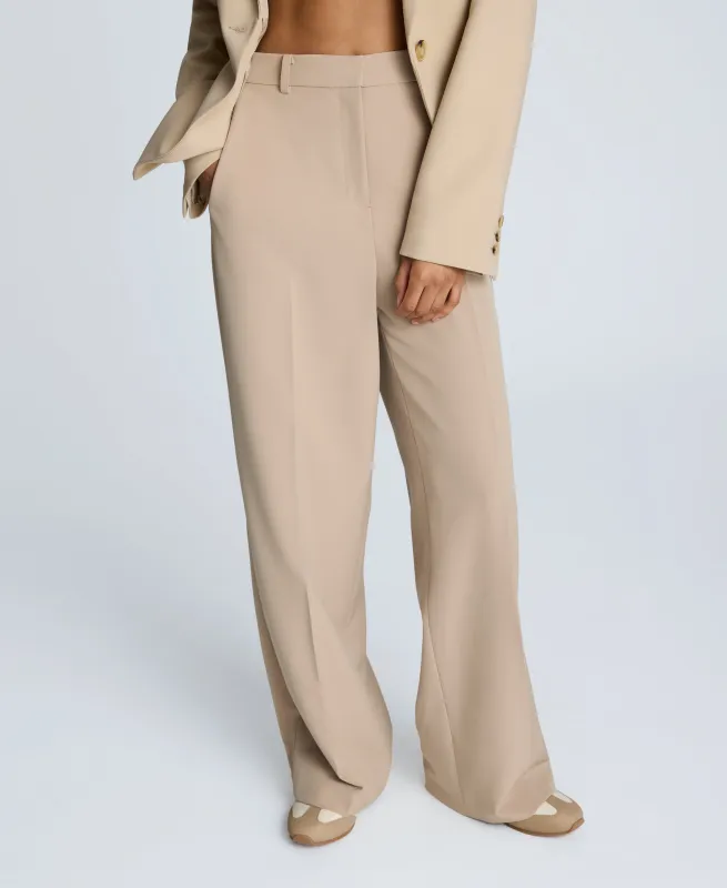 Fly Front High Rise Wide Leg Boyfriend Pant sold by Kenneth Cole