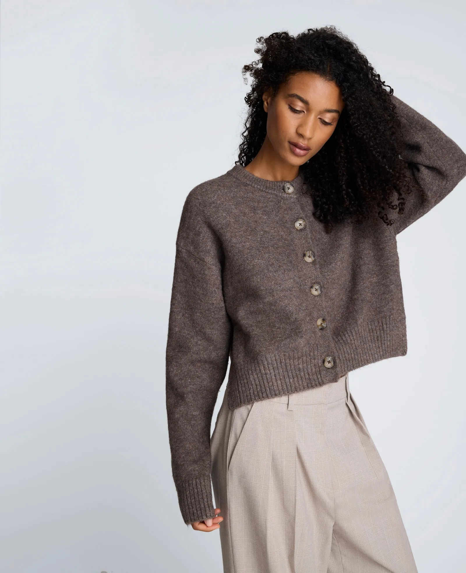 Crew Neck Button Up Cardigan sold by Kenneth Cole product image thumbnail 4