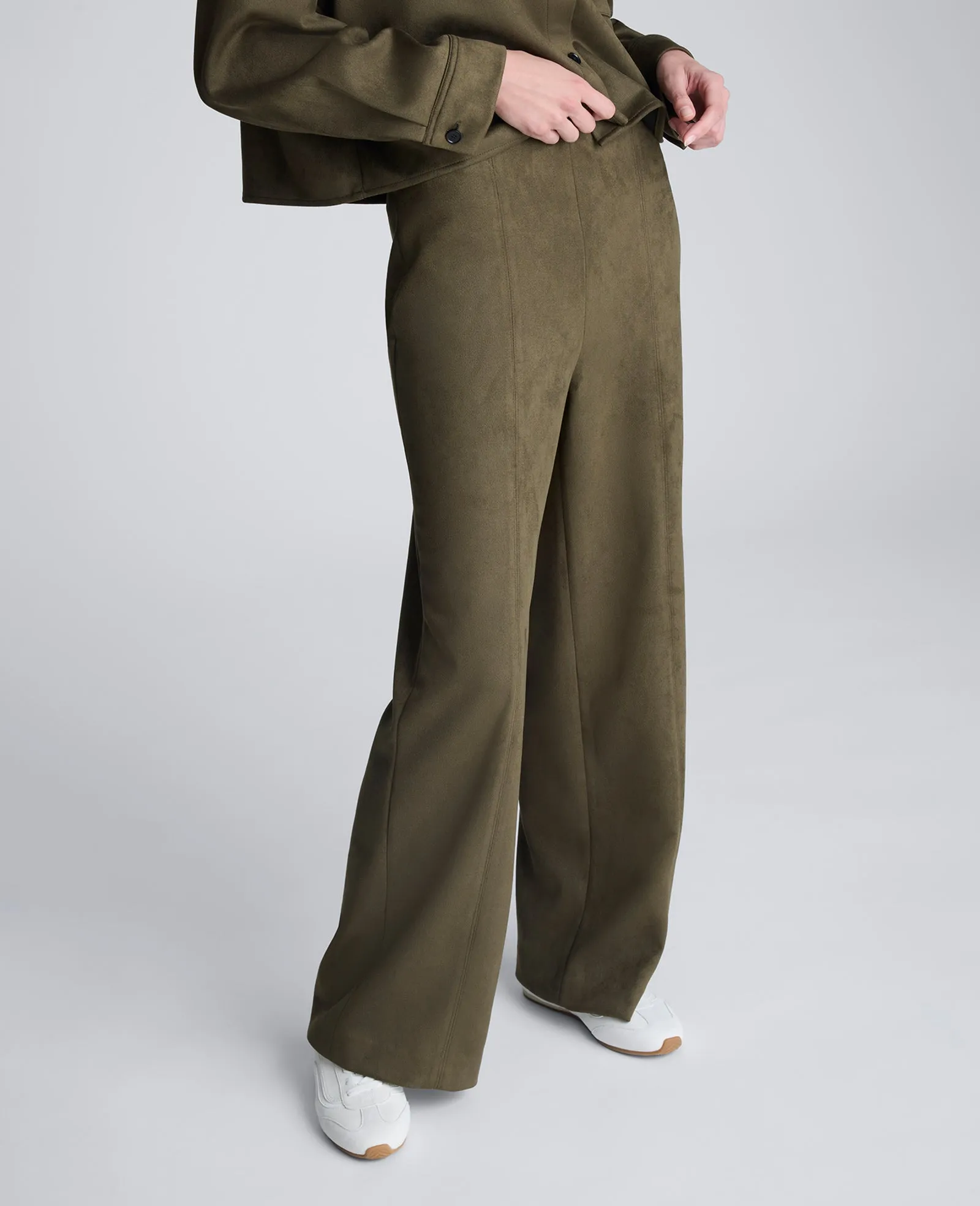 Faux Suede Pull On Wide Leg Pant sold by Kenneth Cole