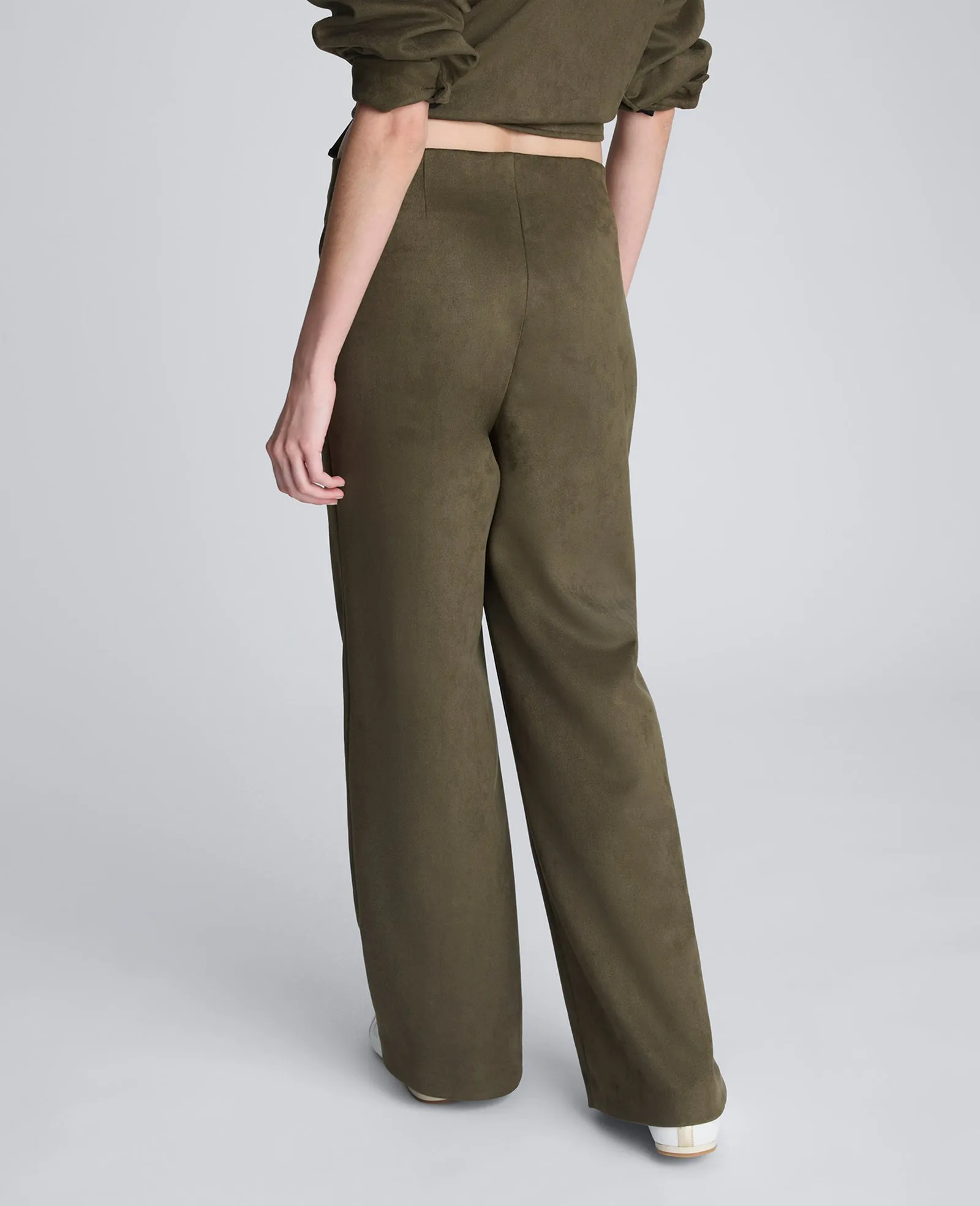 Faux Suede Pull On Wide Leg Pant sold by Kenneth Cole product image thumbnail 2