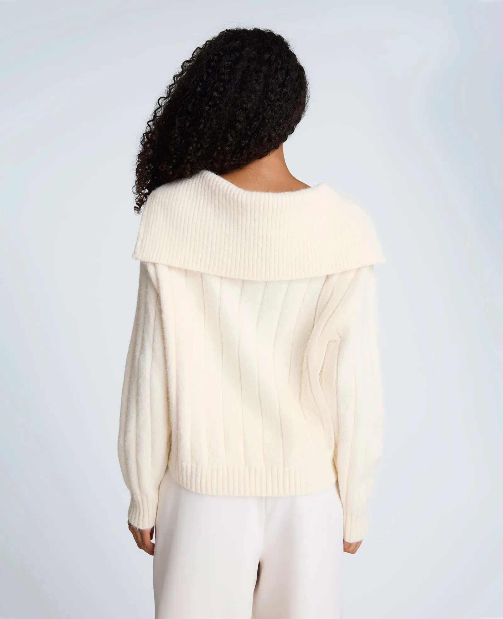 V-Neck Wide Rib Polo Sweater sold by Kenneth Cole product image thumbnail 2