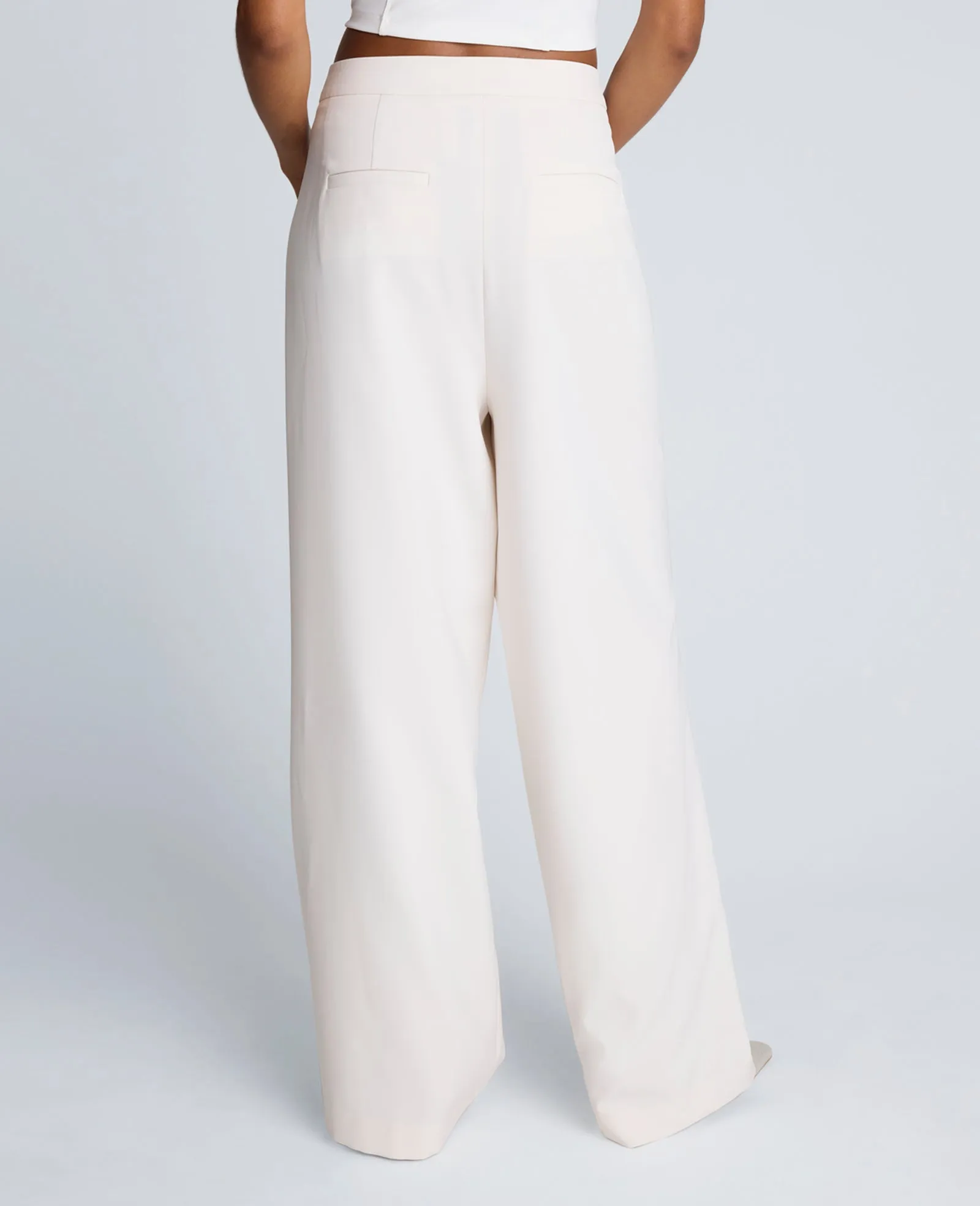 Luxe Twill Fly Front Asymmetrical Crossover Pant sold by Kenneth Cole product image thumbnail 2