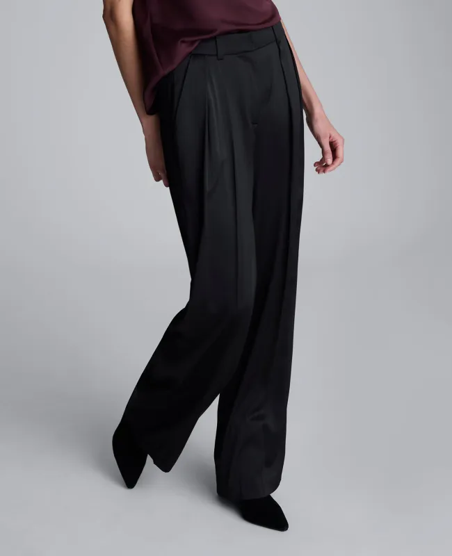 Satin Wide Leg Pleated Pant sold by Kenneth Cole