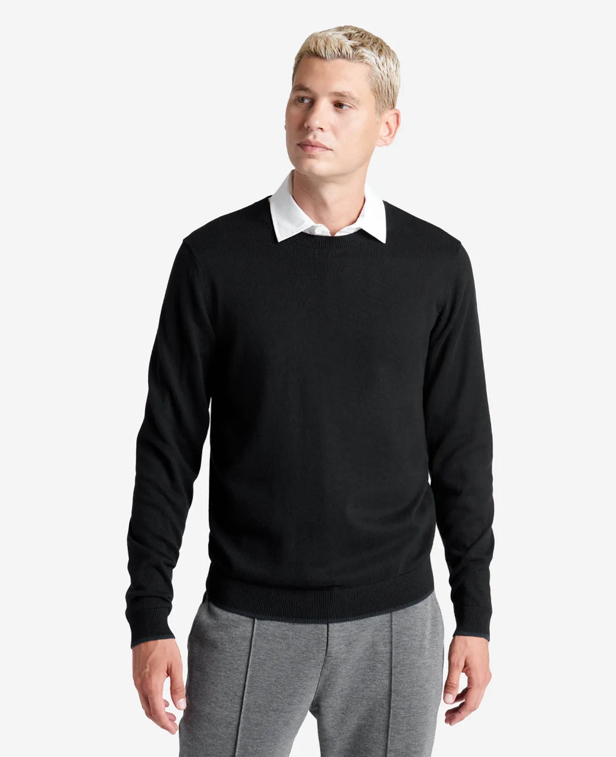 Crew Neck Sweater with Tipping Details sold by Kenneth Cole product image thumbnail 5