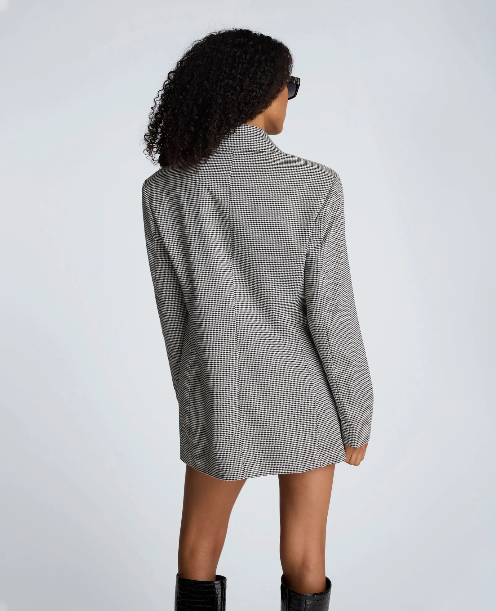 Double-Breasted Flat Pocket Houndstooth Jacket sold by Kenneth Cole product image thumbnail 2