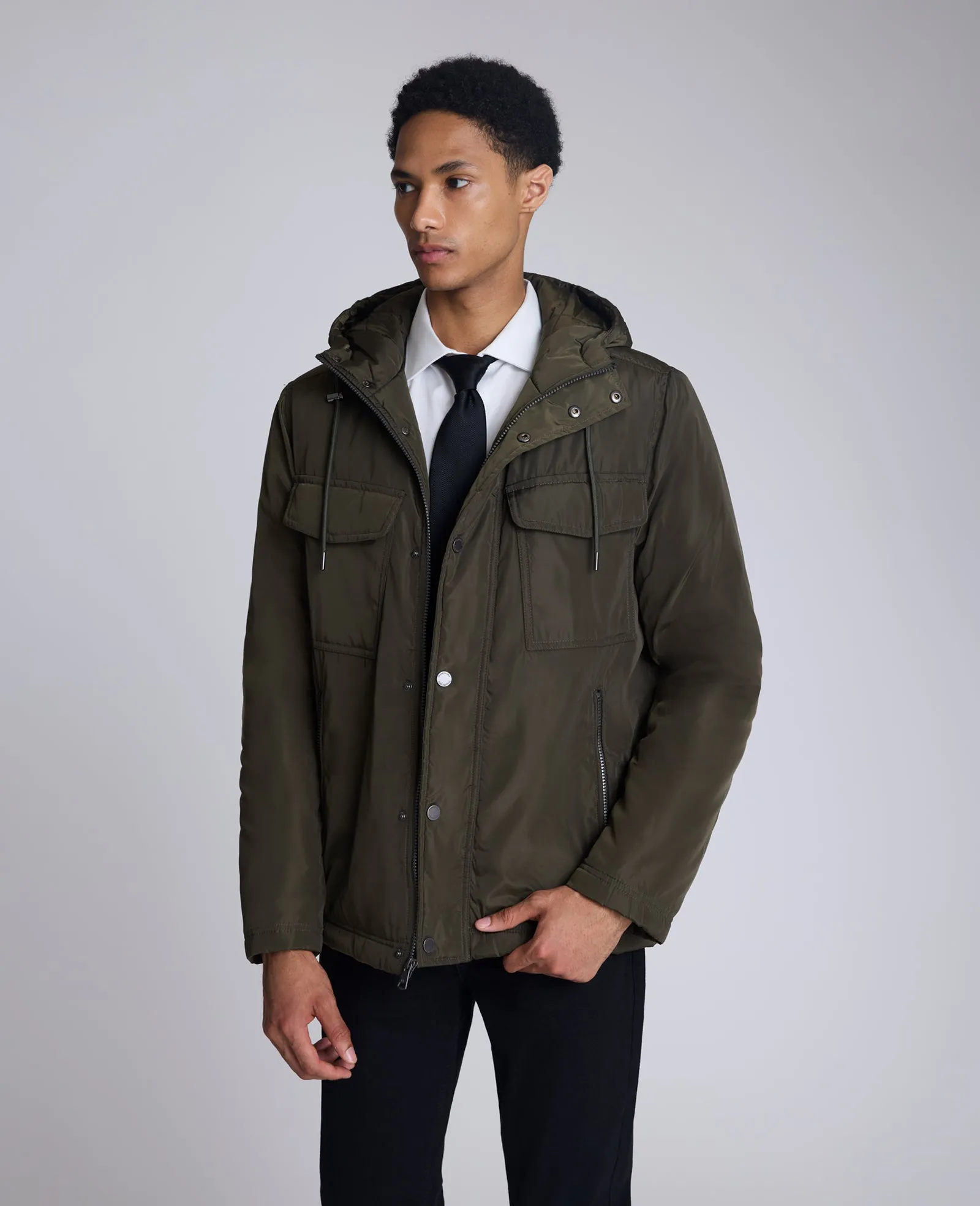 Utlilty Rain Hooded Jacket sold by Kenneth Cole product image thumbnail 4