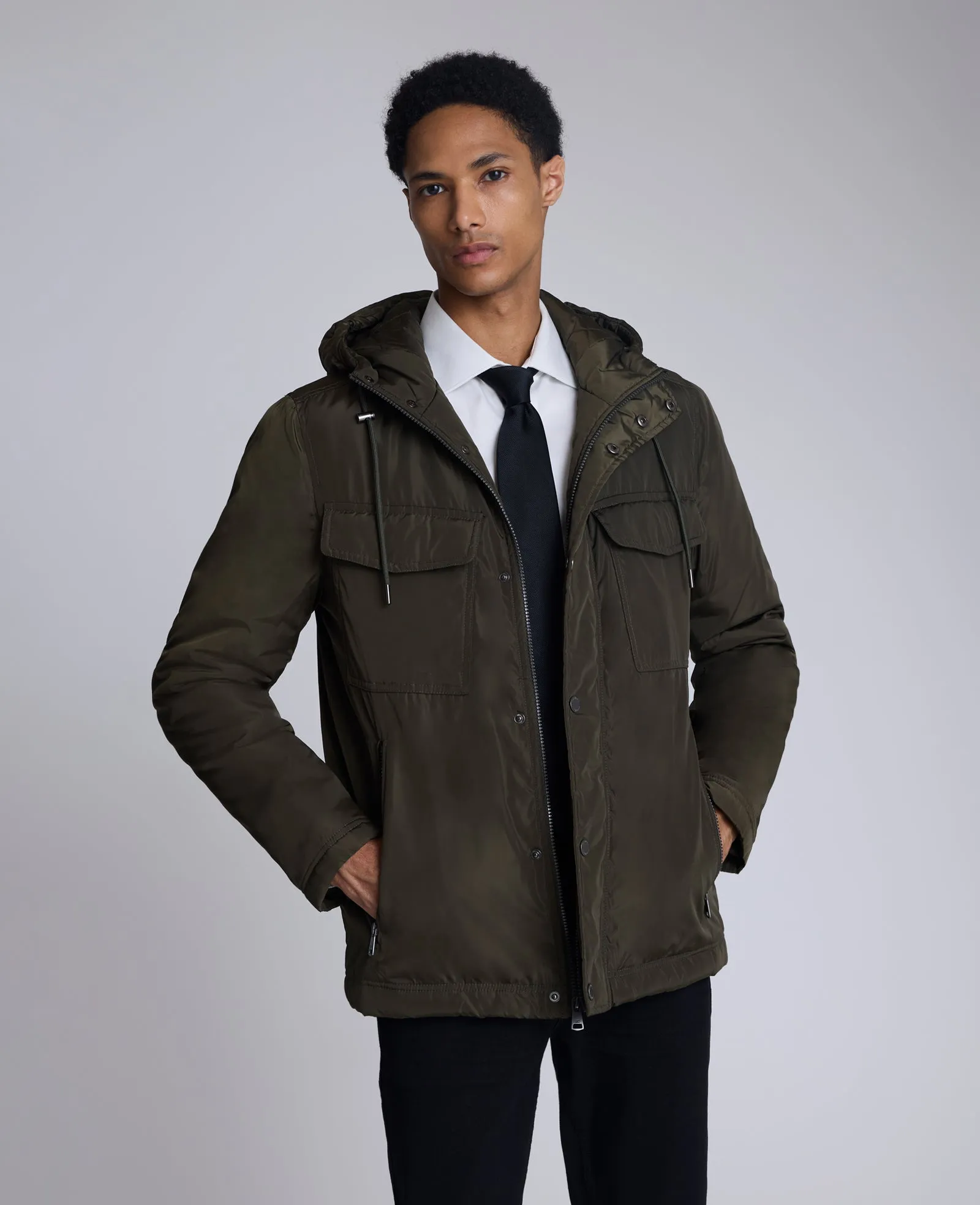 Utlilty Rain Hooded Jacket sold by Kenneth Cole