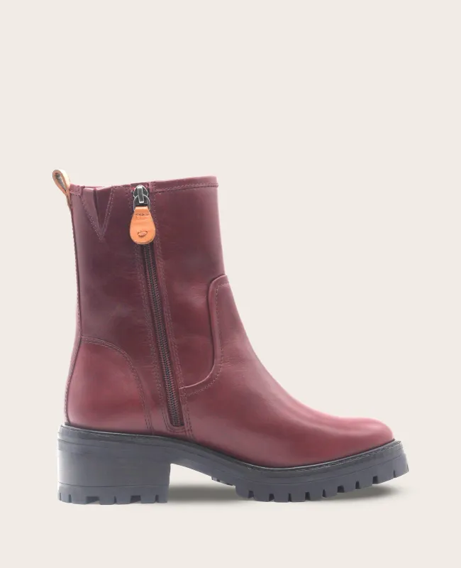 GENTLE SOULS - Bailah Leather Side Zip Lug Boot sold by Kenneth Cole