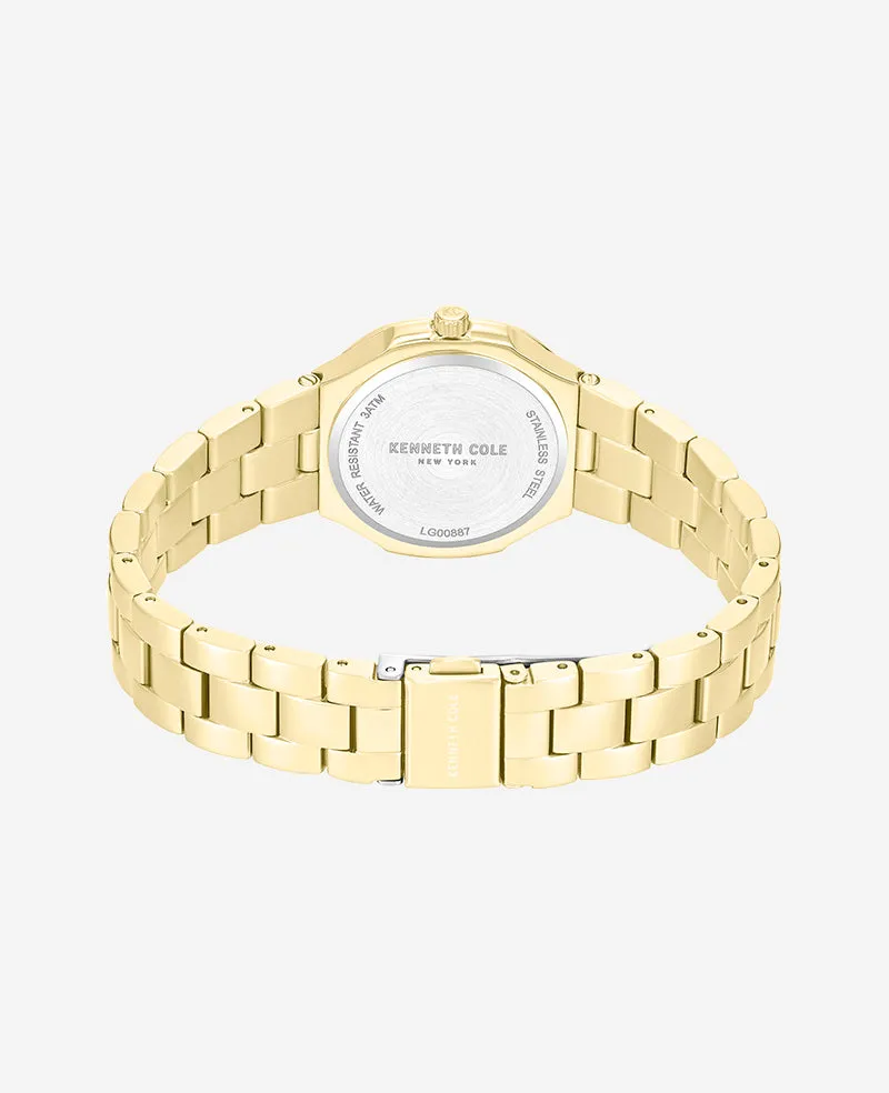 Classic Crystal Lined Outer Dial Gold Tone Bracelet Watch sold by Kenneth Cole product image thumbnail 3