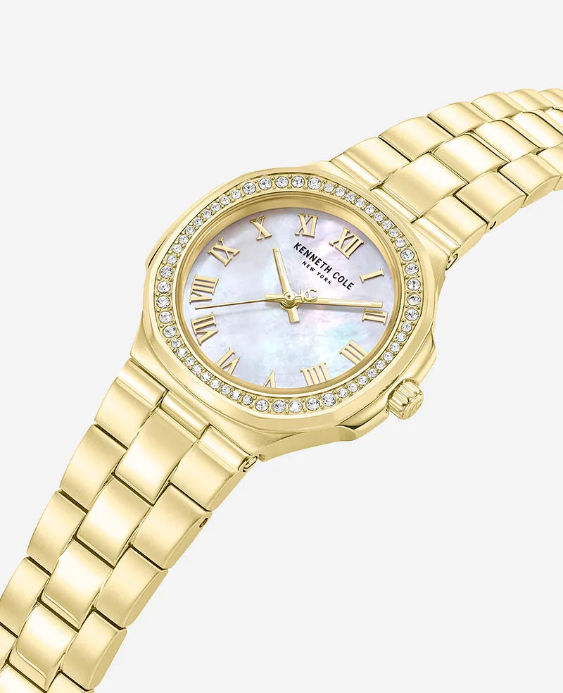 Classic Crystal Lined Outer Dial Gold Tone Bracelet Watch sold by Kenneth Cole product image thumbnail 2