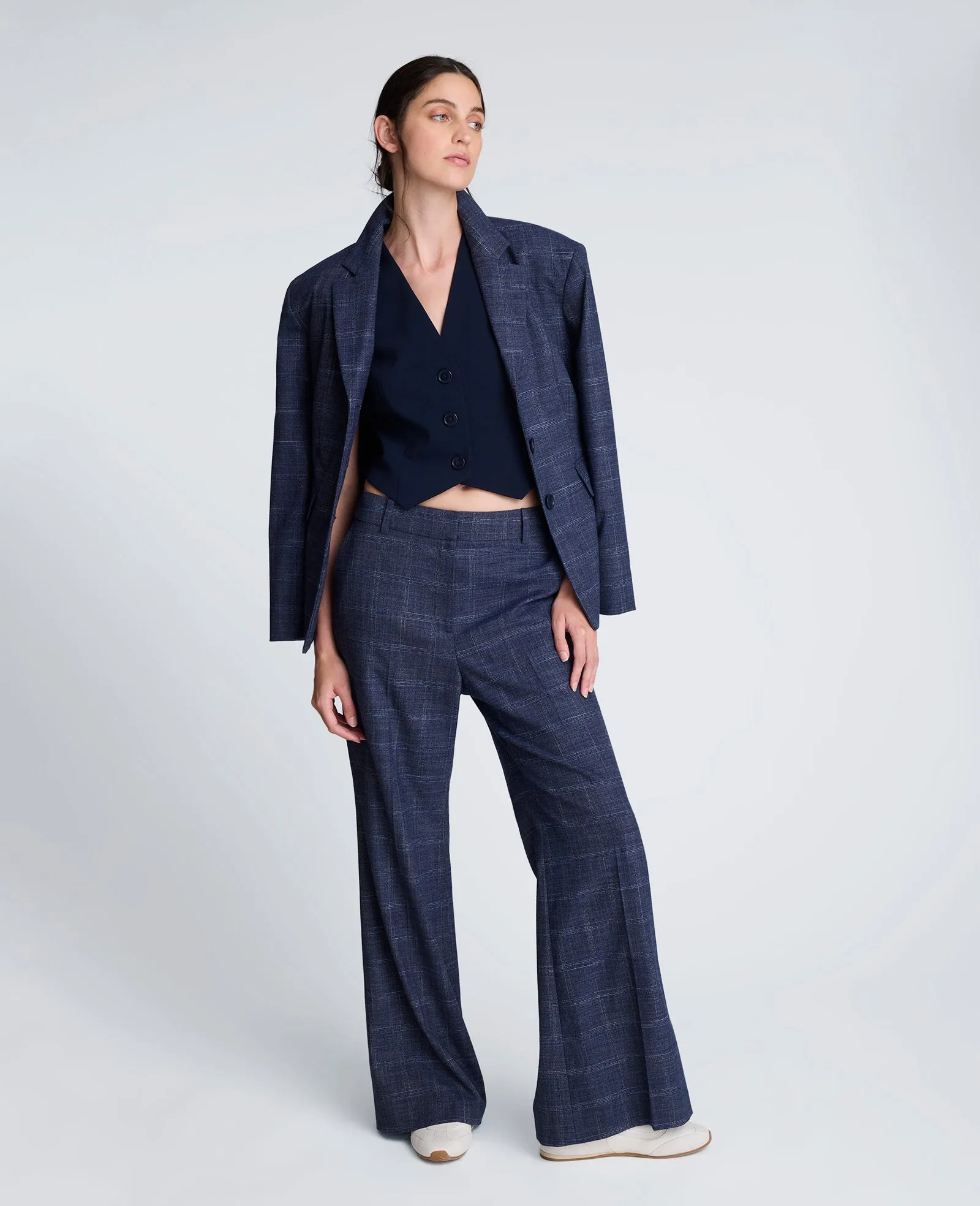 Plaid Three Button Contour Jacket with Strong Shoulder sold by Kenneth Cole product image thumbnail 3