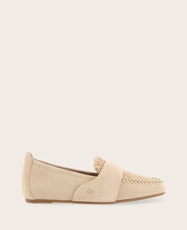 GENTLE SOULS - Sandra Suede and Snake Combo Braided Detail Loafer sold by Kenneth Cole
