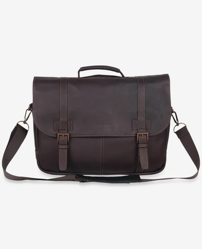 Colombian Leather Flapover Messenger Bag sold by Kenneth Cole