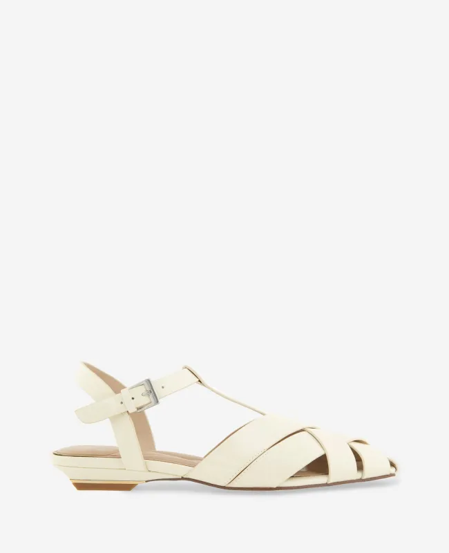 Bindy Woven Leather T-Strap Sandal sold by Kenneth Cole