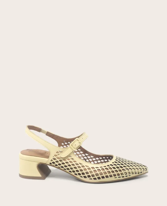 GENTLE SOULS - Gladys Perforated Leather Mary Jane Slingback Heel sold by Kenneth Cole