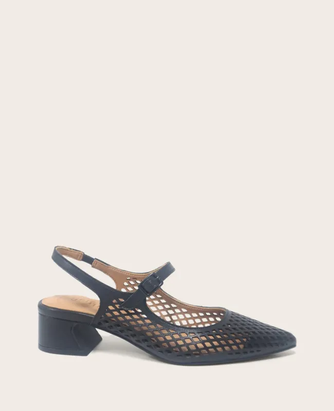 GENTLE SOULS - Gladys Perforated Leather Mary Jane Slingback Heel sold by Kenneth Cole