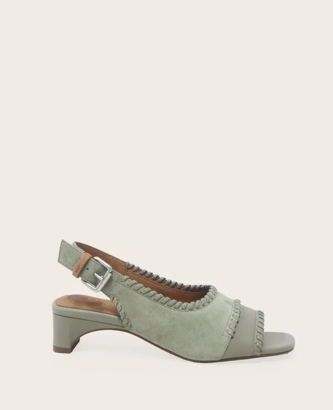 GENTLE SOULS - Samarra Suede Braided Detail Slingback Heel sold by Kenneth Cole