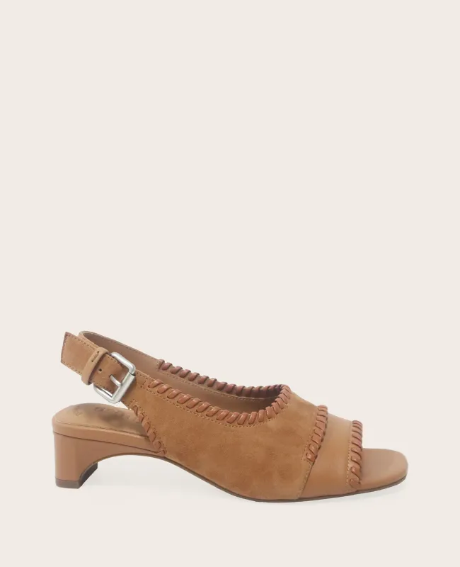 GENTLE SOULS - Samarra Suede Braided Detail Slingback Heel sold by Kenneth Cole