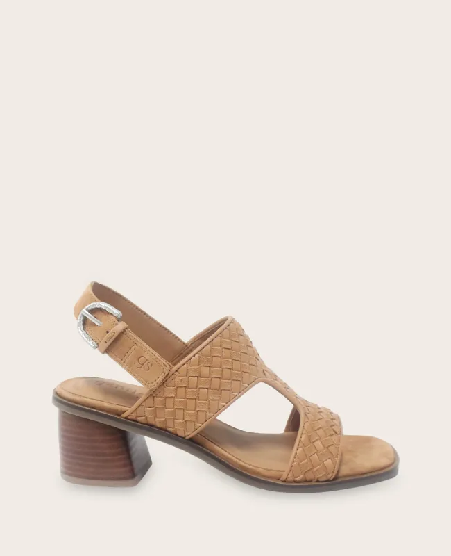 GENTLE SOULS - Manda Woven Leather Heel Sandal sold by Kenneth Cole