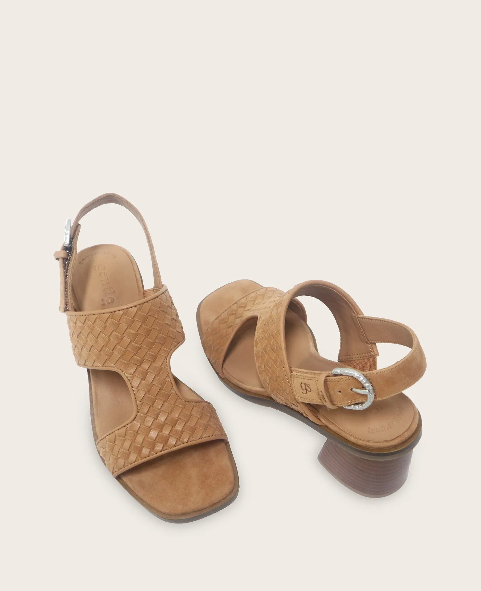 GENTLE SOULS - Manda Woven Leather Heel Sandal sold by Kenneth Cole product image thumbnail 2