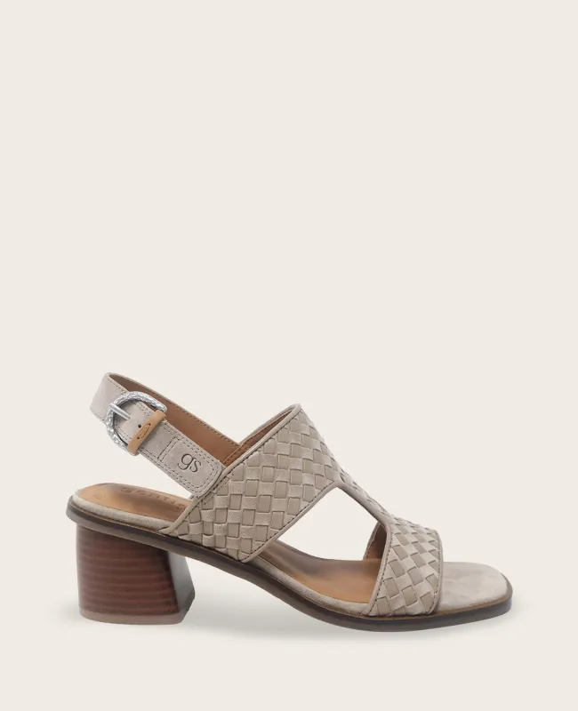 GENTLE SOULS - Manda Woven Leather Heel Sandal sold by Kenneth Cole