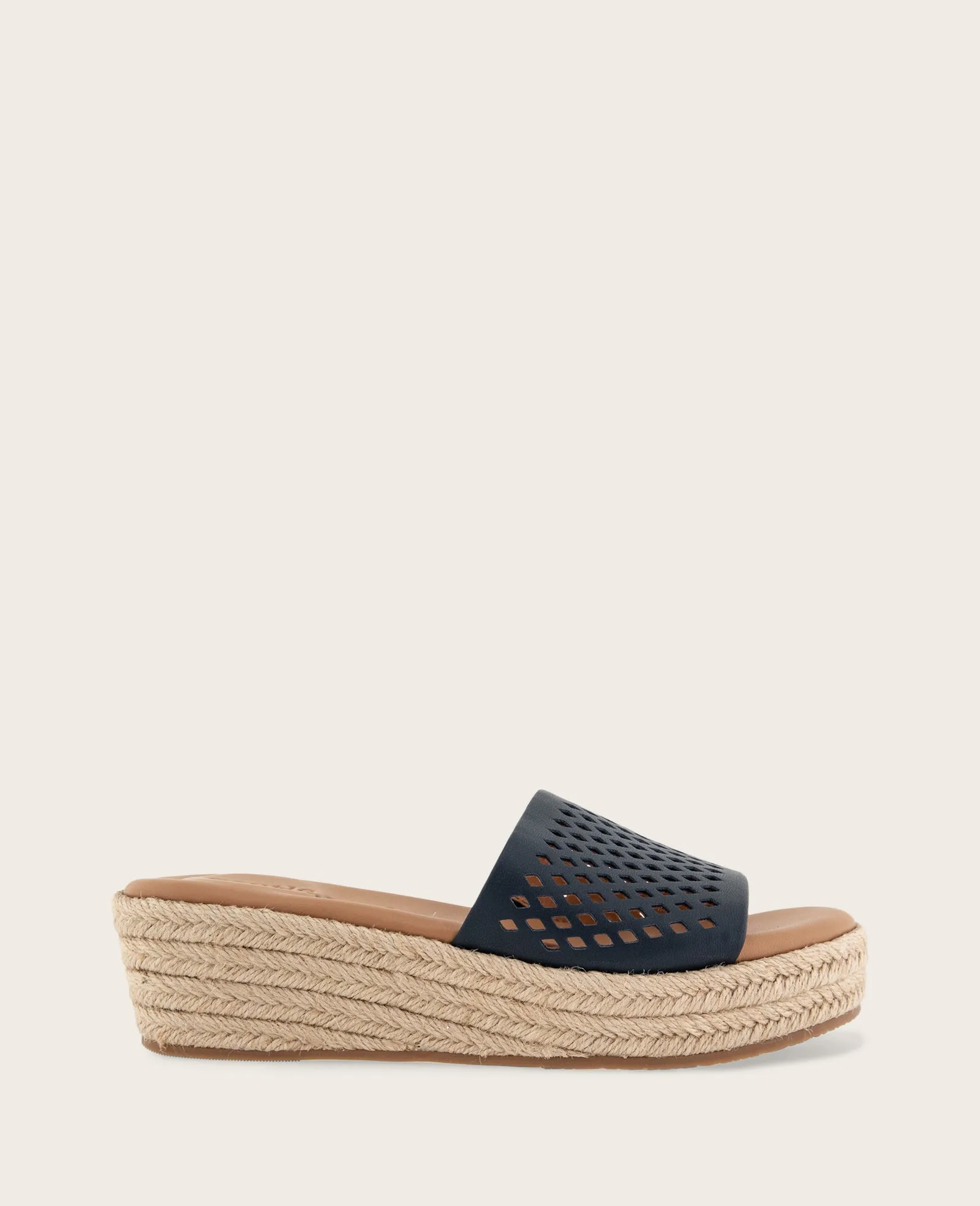 GENTLE SOULS - Vandy Perforated Leather Espadrille Wedge Sandal sold by Kenneth Cole