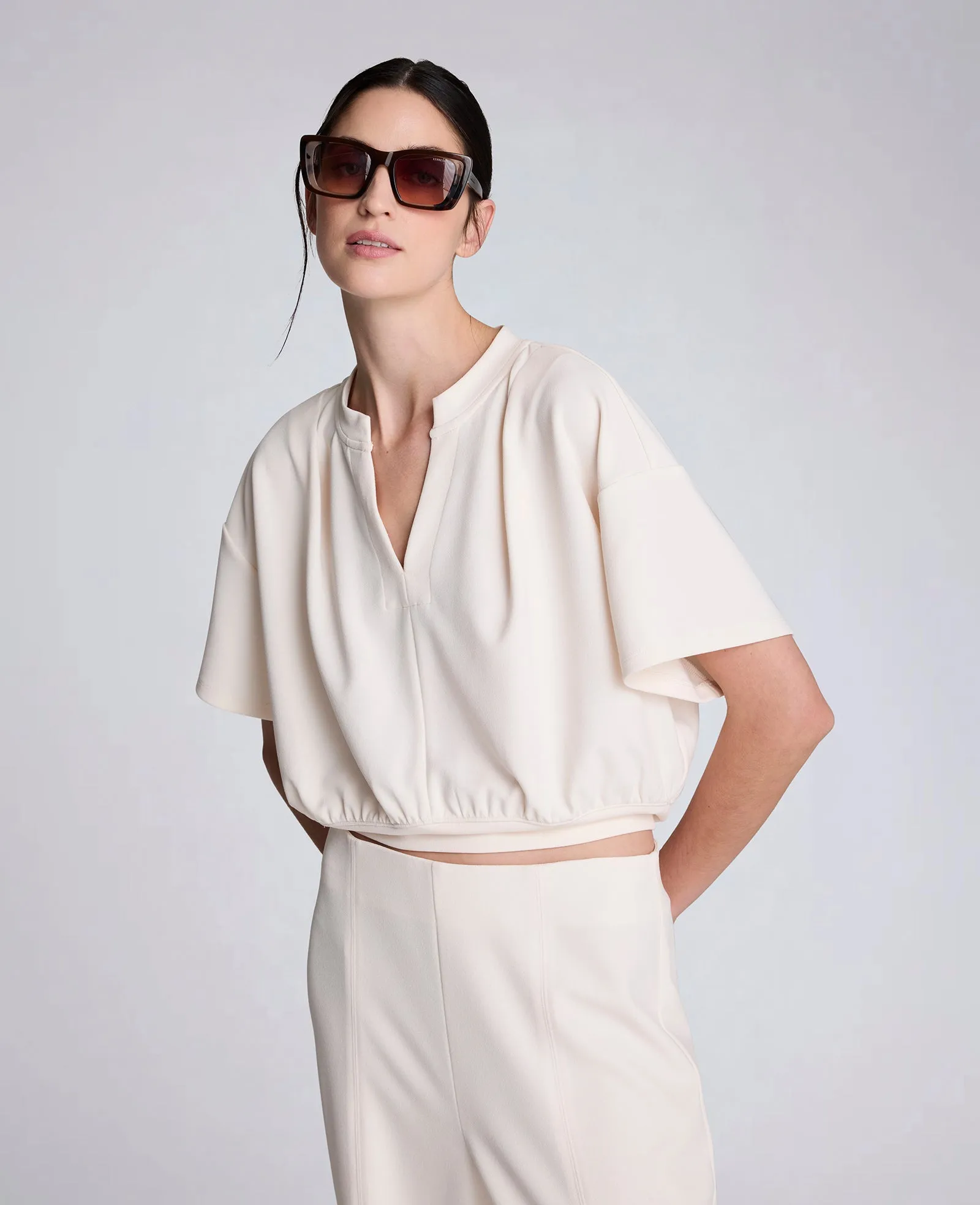 Short Sleeve Pullover with Pleated Shoulder sold by Kenneth Cole product image thumbnail 4