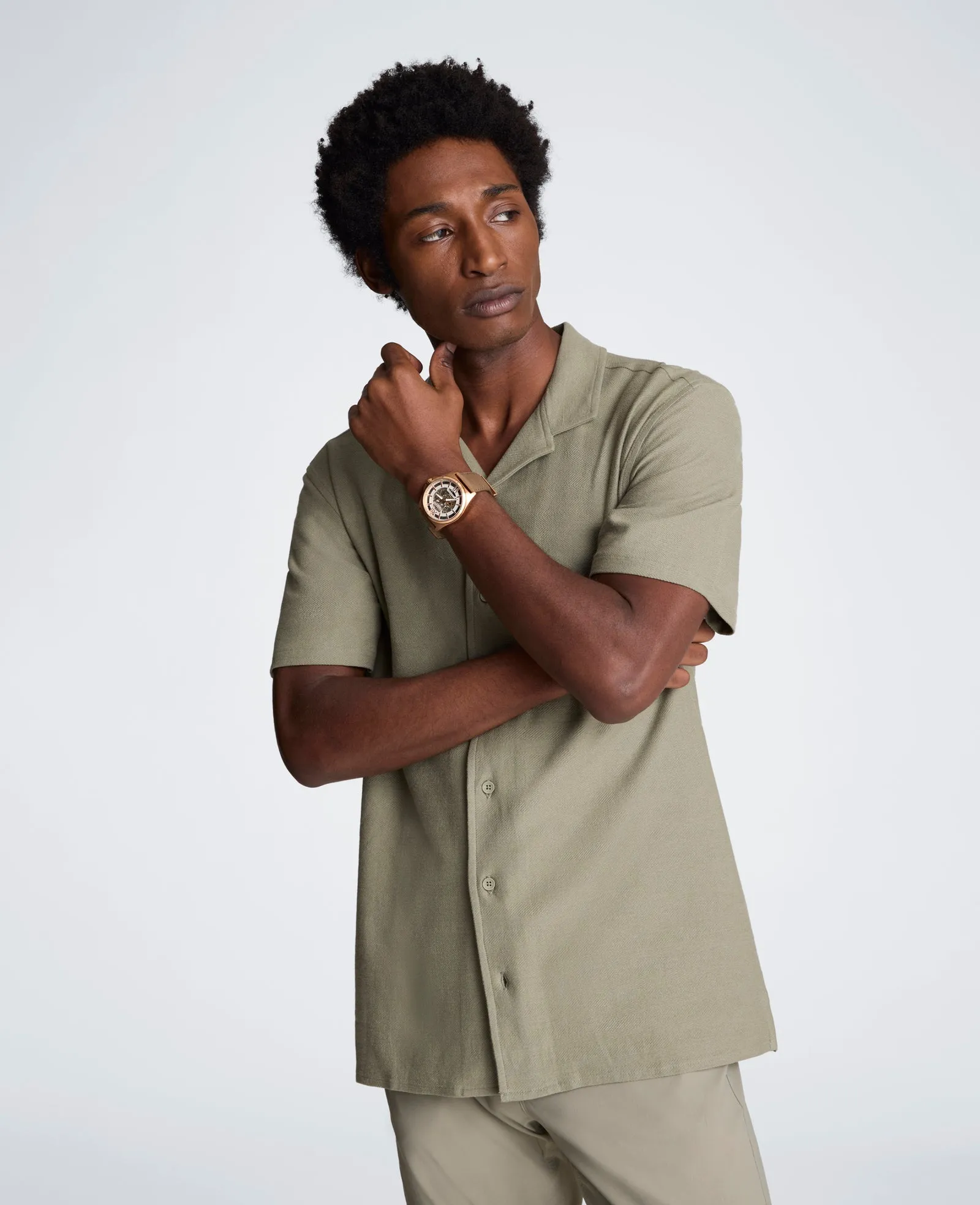 Knit Camp Shirt sold by Kenneth Cole product image thumbnail 5