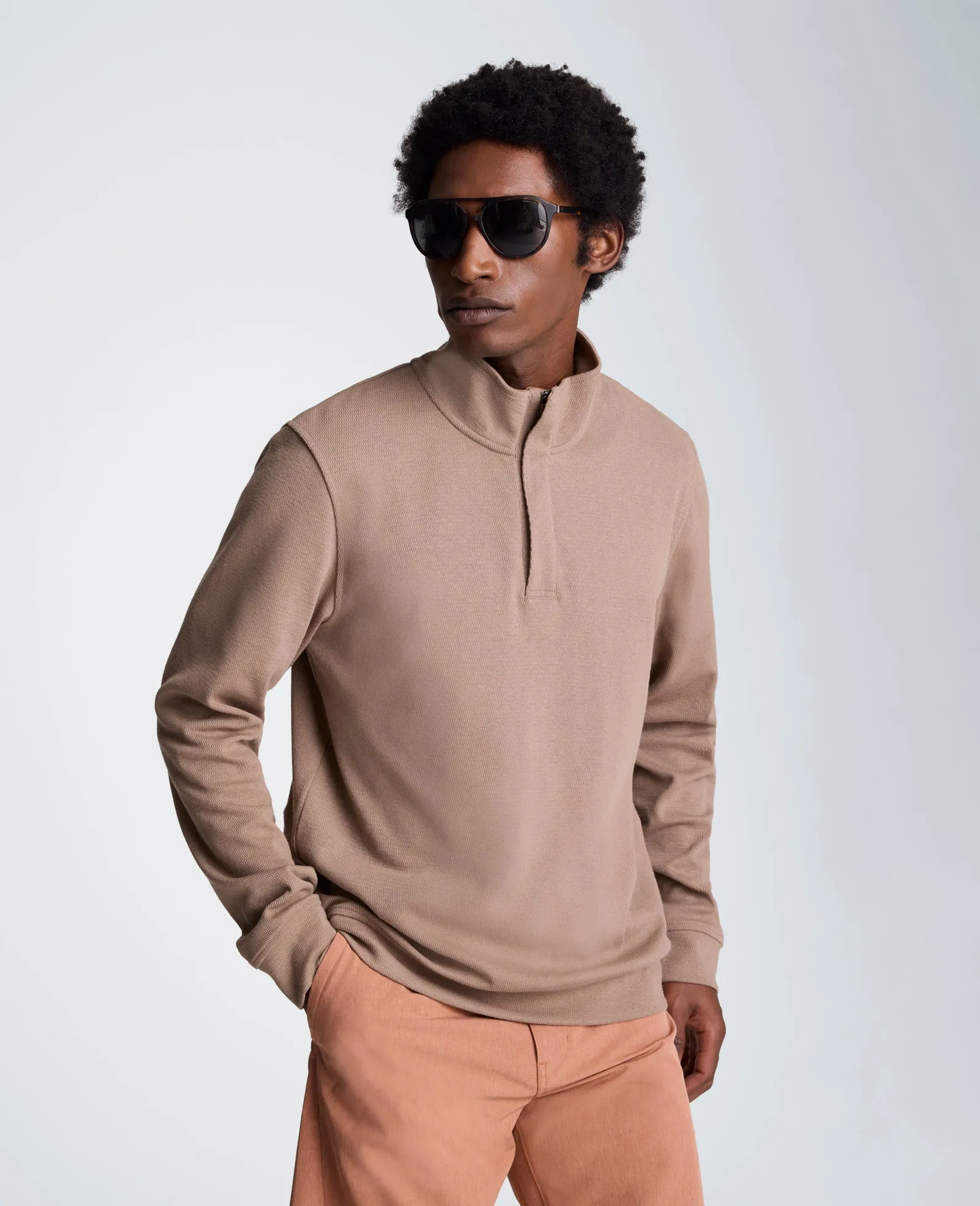 Hidden Placket Quarter Zip Sweater sold by Kenneth Cole product image thumbnail 3
