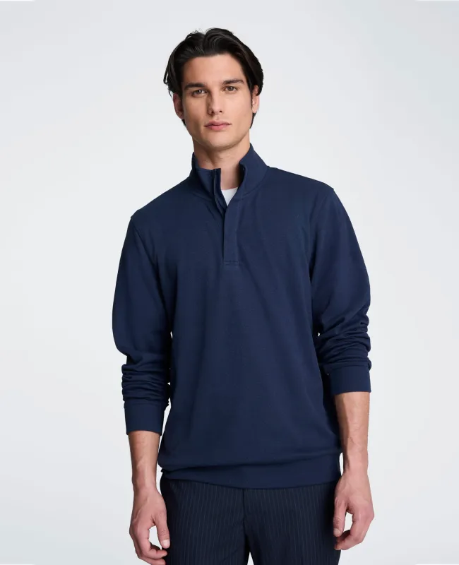 Hidden Placket Quarter Zip Sweater sold by Kenneth Cole