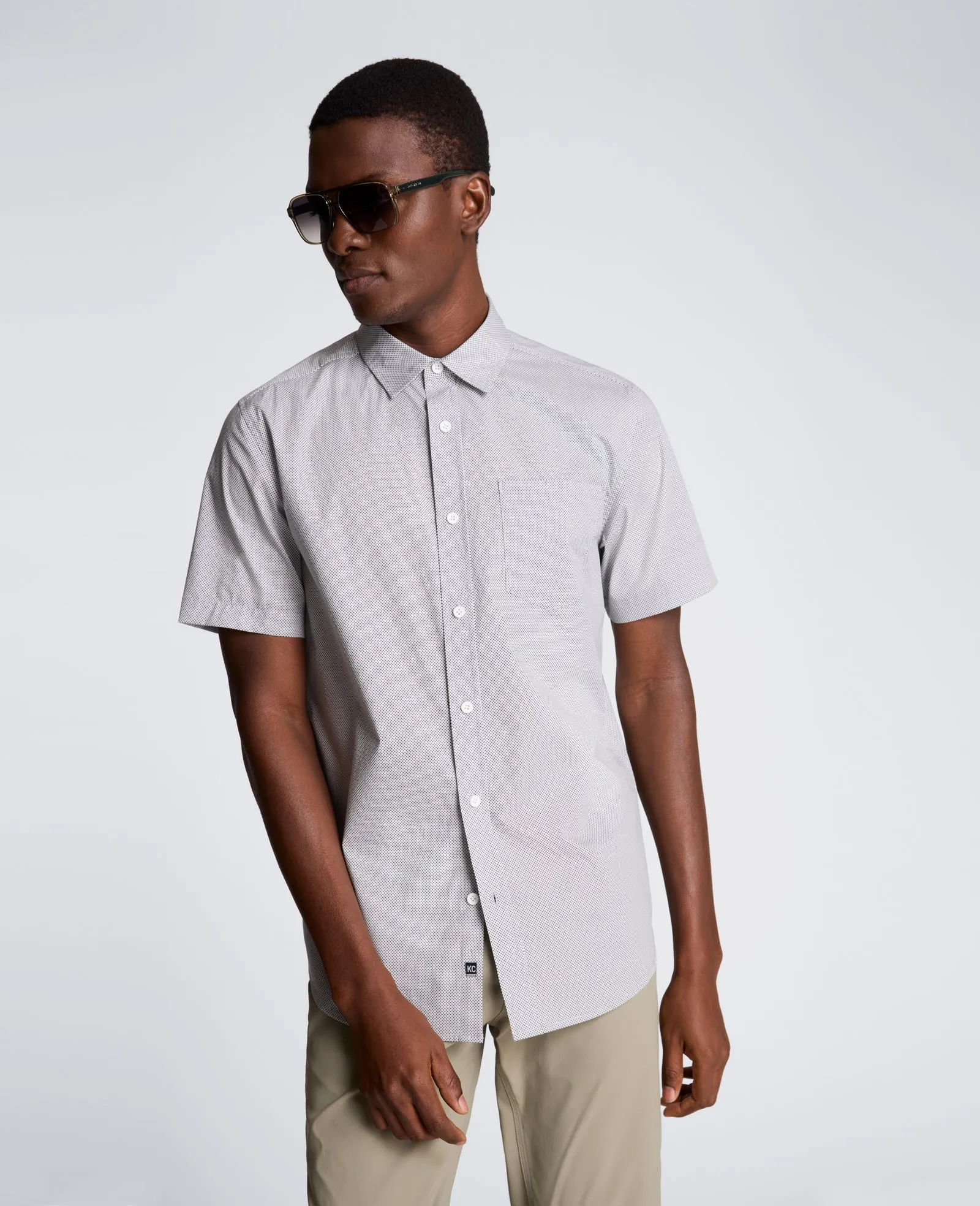 Short Sleeve Sport Shirt with Chest Pocket sold by Kenneth Cole