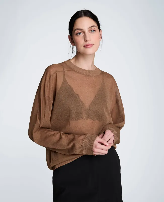 Sheer Crewneck Sweatshirt sold by Kenneth Cole