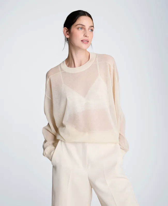 Sheer Crewneck Sweatshirt sold by Kenneth Cole