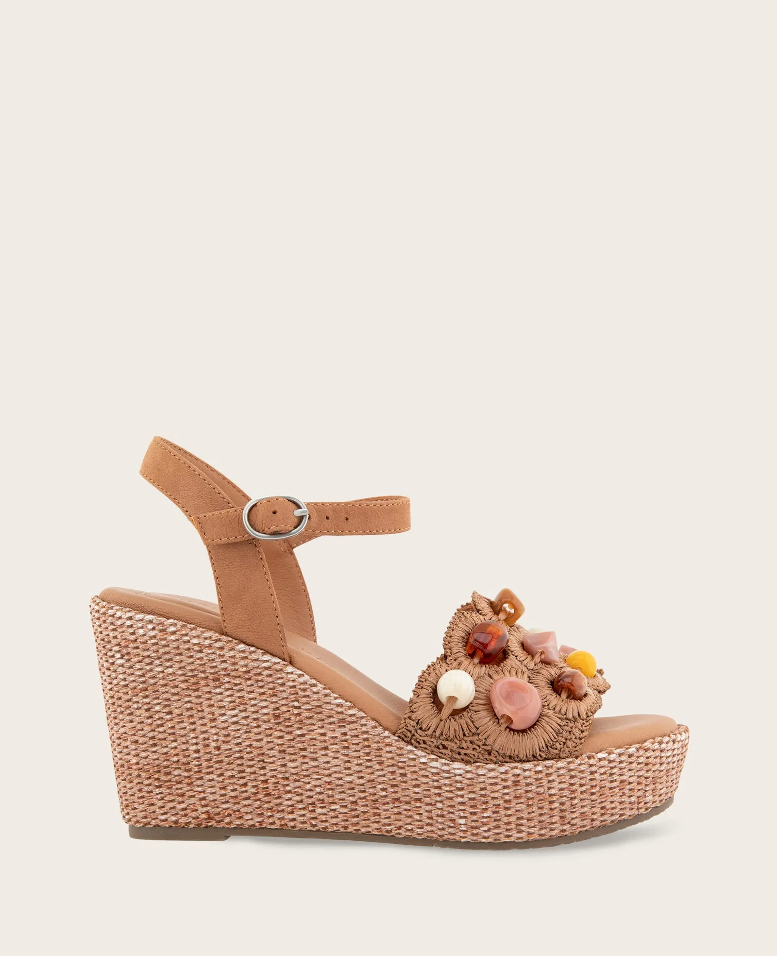 GENTLE SOULS - Nolina Stone Embellished Espadrille Wedge sold by Kenneth Cole