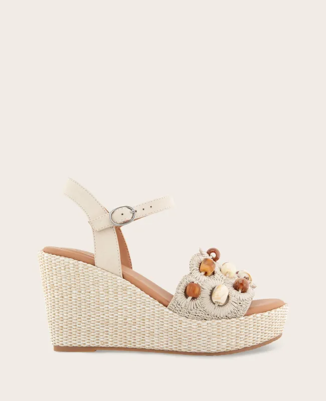 GENTLE SOULS - Nolina Stone Embellished Espadrille Wedge sold by Kenneth Cole
