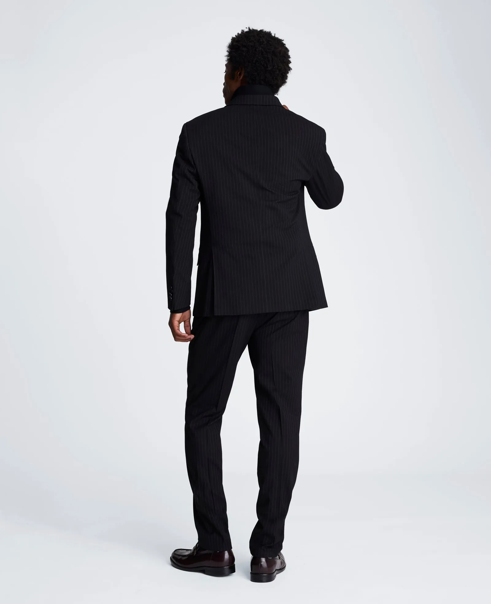 Ready Flex Slim-Fit Pinstripe Double-Breasted Suit sold by Kenneth Cole product image thumbnail 3