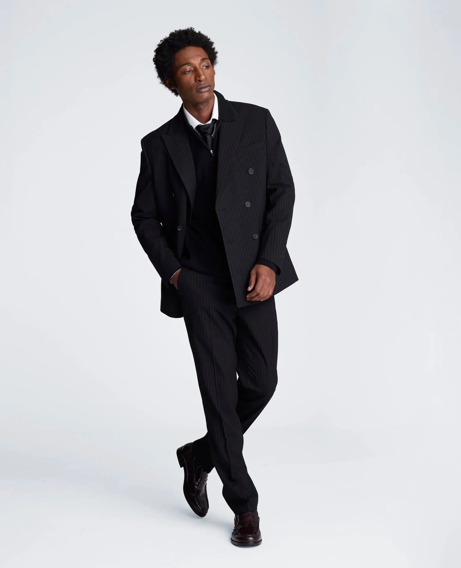 Ready Flex Slim-Fit Pinstripe Double-Breasted Suit sold by Kenneth Cole product image thumbnail 2