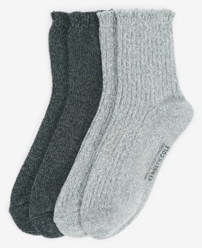 Women's Demi Crew Socks 2-Pack sold by Kenneth Cole