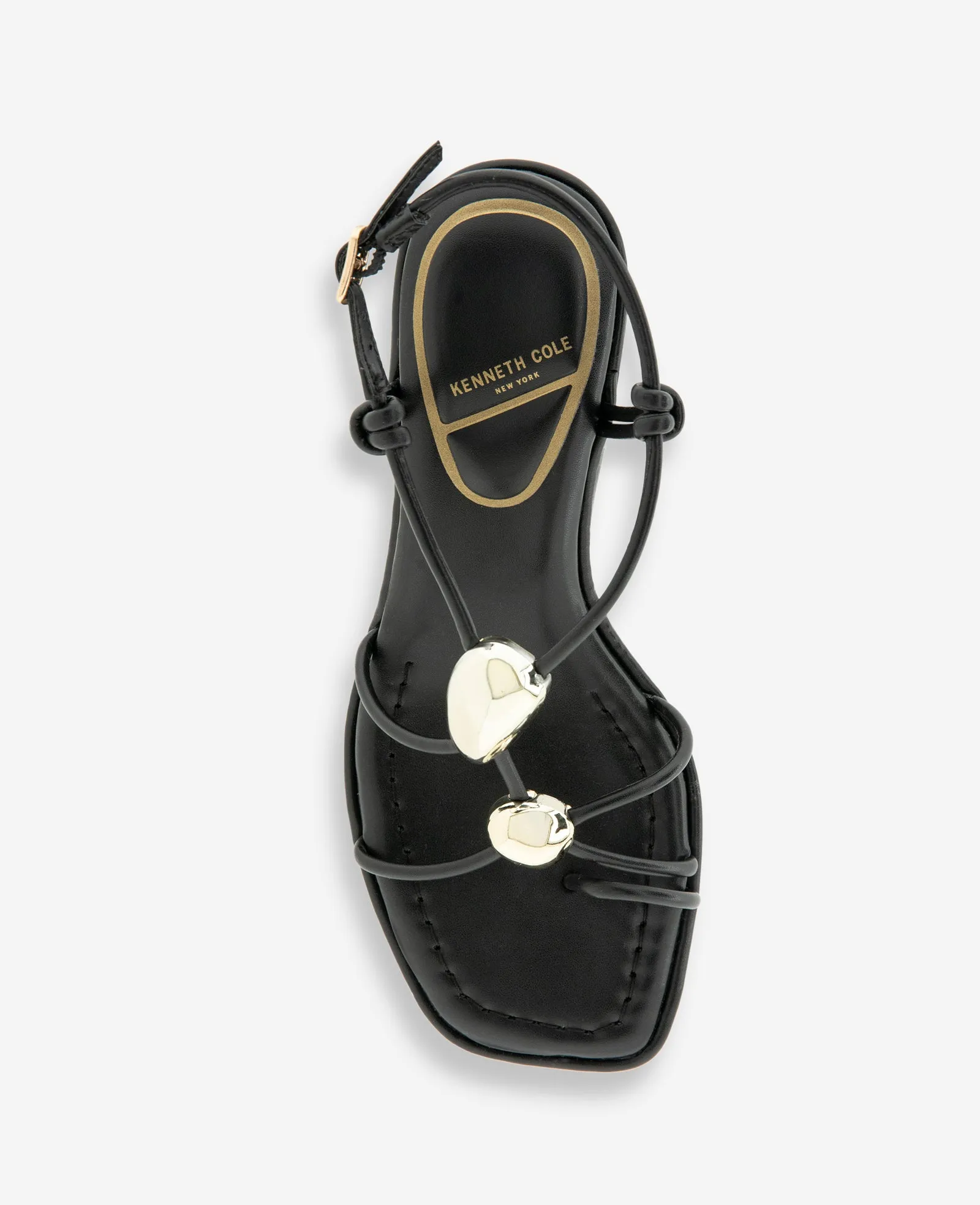 Gemma Embellished Strappy Leather Kitten Heel Sandal sold by Kenneth Cole product image thumbnail 3