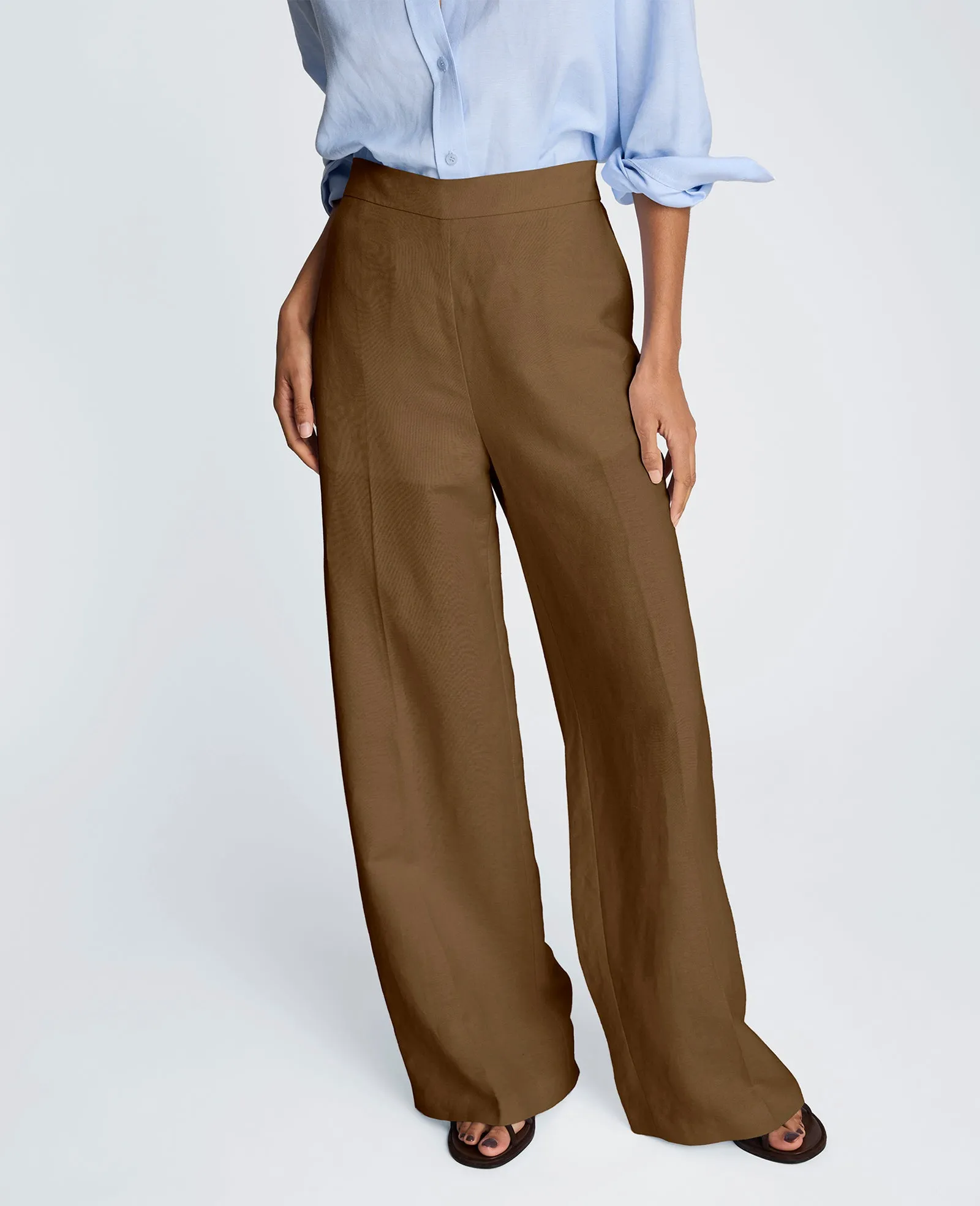 Pull On Wide Leg Linen Pant sold by Kenneth Cole