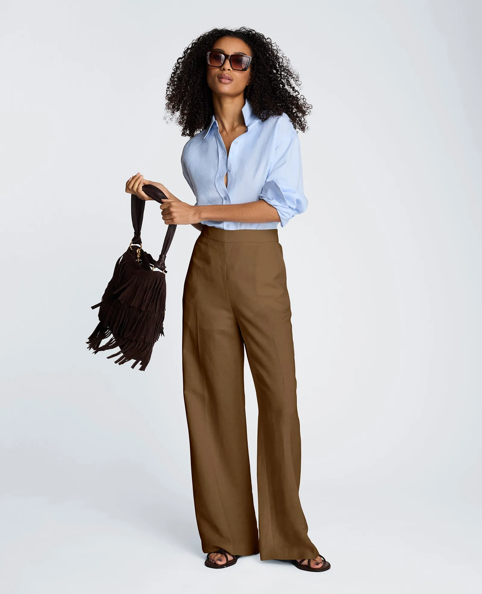 Pull On Wide Leg Linen Pant sold by Kenneth Cole product image thumbnail 5
