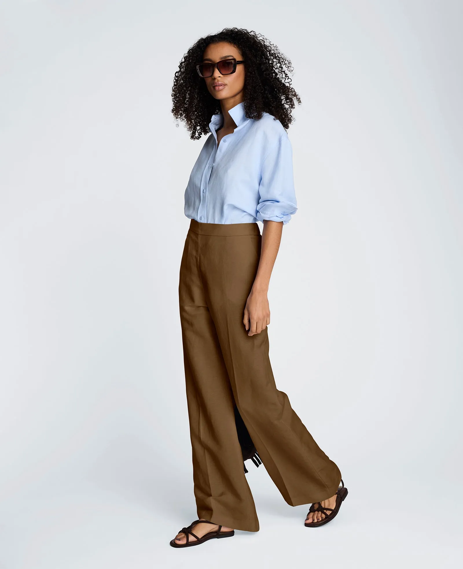 Pull On Wide Leg Linen Pant sold by Kenneth Cole product image thumbnail 4